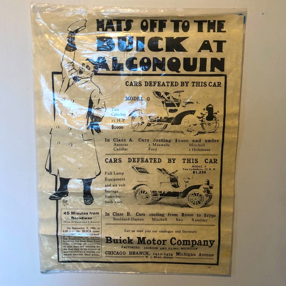 Vintage 1906 Car Poster